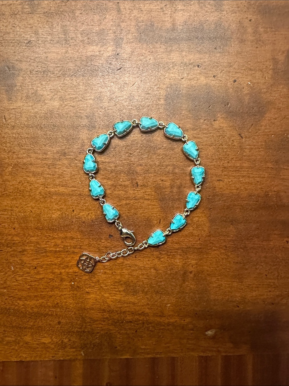Kendra Scott Turquoise Heart Link Bracelet